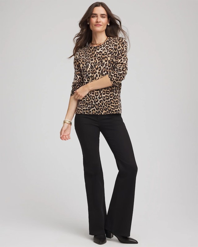 Cashmere Animal Long-Sleeve Pullover Sweater - image 2